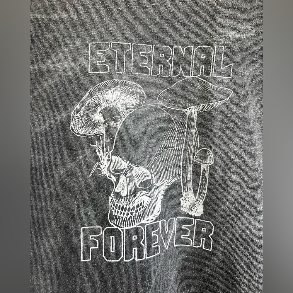 Thorn & Fable Graphic Crew Neck Tee Shirt Eternal Forever Mushrooms L/XL Unisex